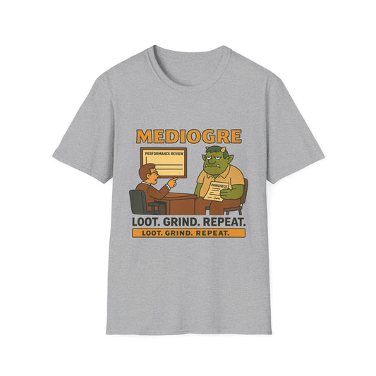 MediOgre – Performance Review Tee Unisex Softstyle T-Shirt