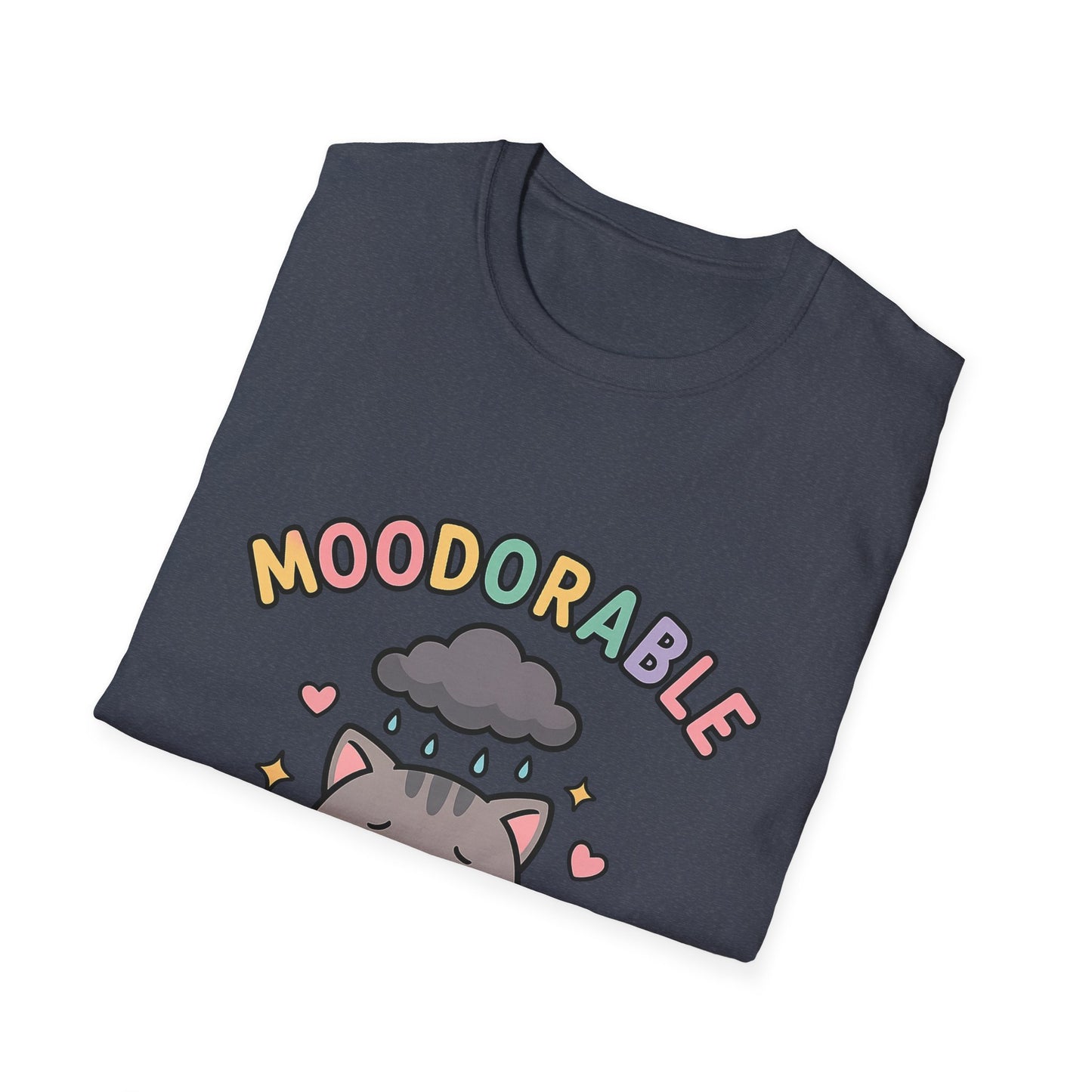 Moodorable Cat Unisex Softstyle T-Shirt - Cute and Playful Animal Graphic Tee for when you're Moody but still Adorable