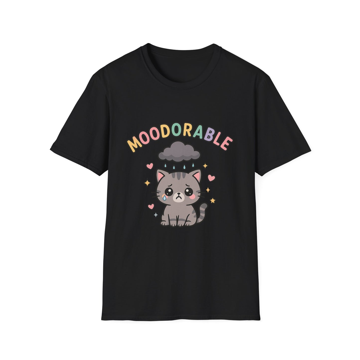 Moodorable Cat Unisex Softstyle T-Shirt - Cute and Playful Animal Graphic Tee for when you're Moody but still Adorable