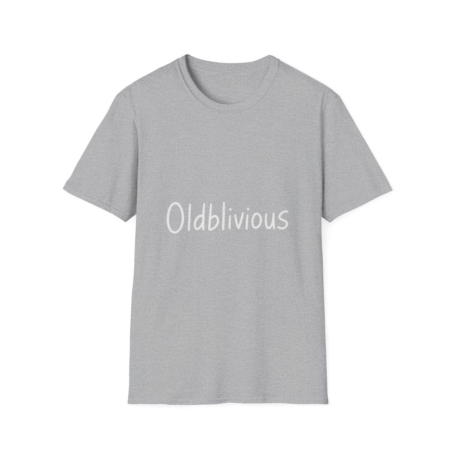 Oldblivious – Funny Handwritten Gag T-Shirt for the Humorously Out-of-Touch