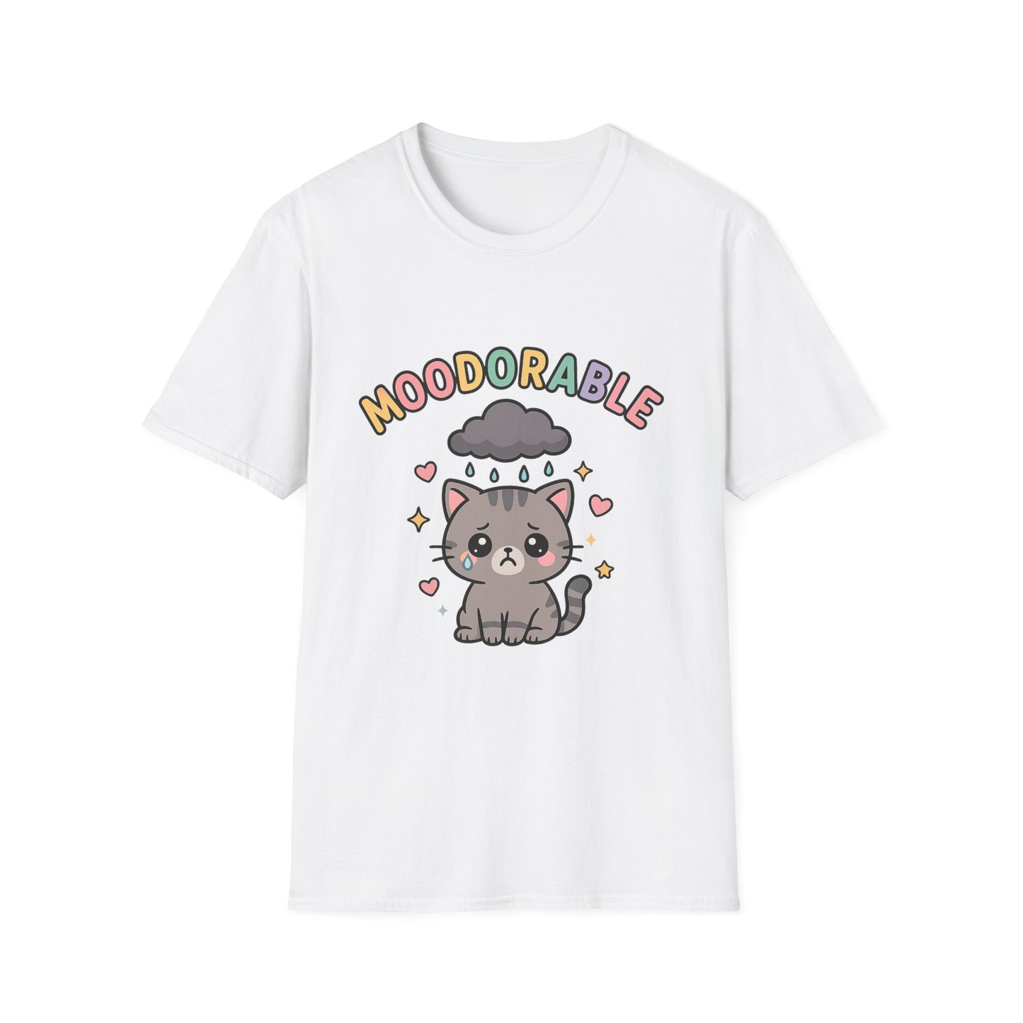 Moodorable Cat Unisex Softstyle T-Shirt - Cute and Playful Animal Graphic Tee for when you're Moody but still Adorable