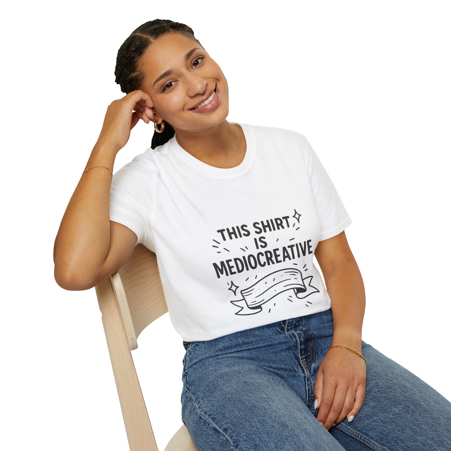 "Mediocreative" Unisex Softstyle T-Shirt - Fun and Creative Statement Tee