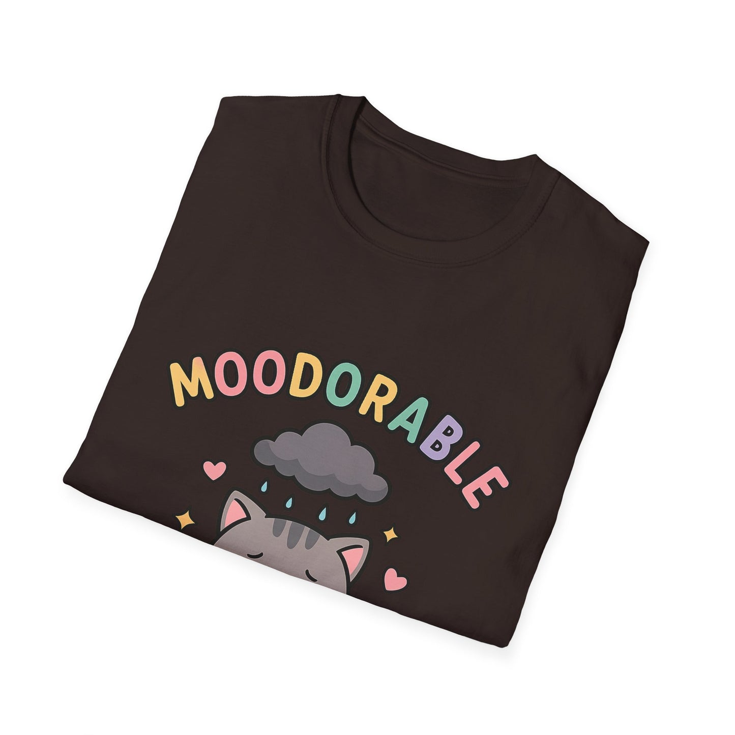 Moodorable Cat Unisex Softstyle T-Shirt - Cute and Playful Animal Graphic Tee for when you're Moody but still Adorable