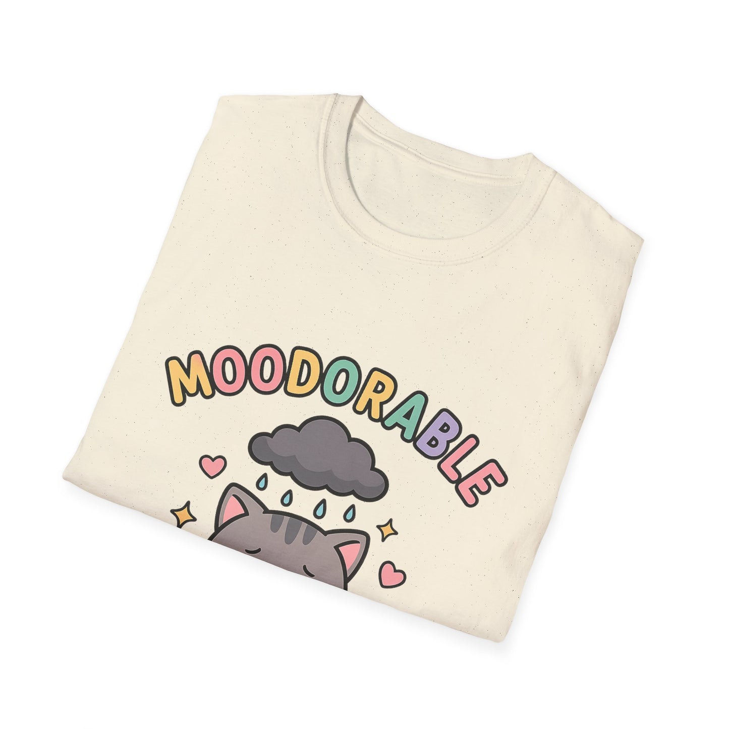 Moodorable Cat Unisex Softstyle T-Shirt - Cute and Playful Animal Graphic Tee for when you're Moody but still Adorable