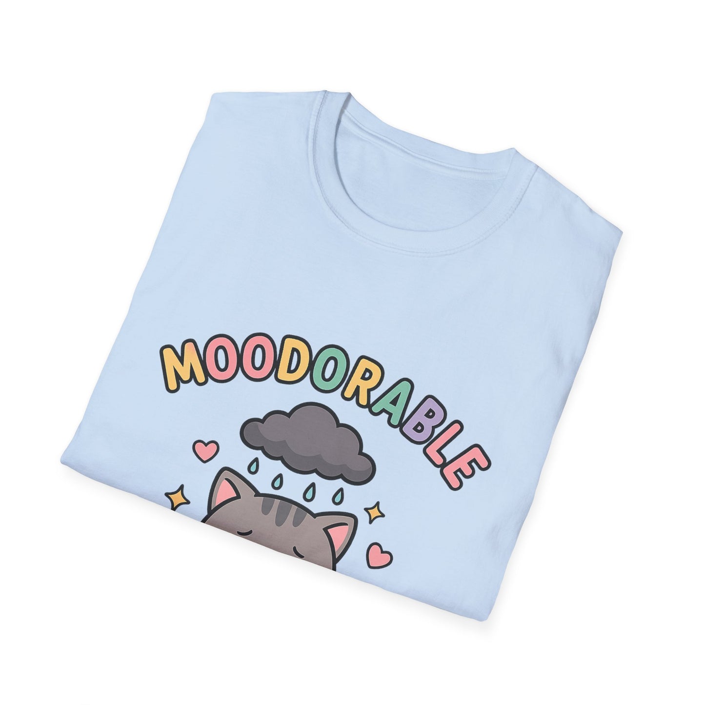 Moodorable Cat Unisex Softstyle T-Shirt - Cute and Playful Animal Graphic Tee for when you're Moody but still Adorable