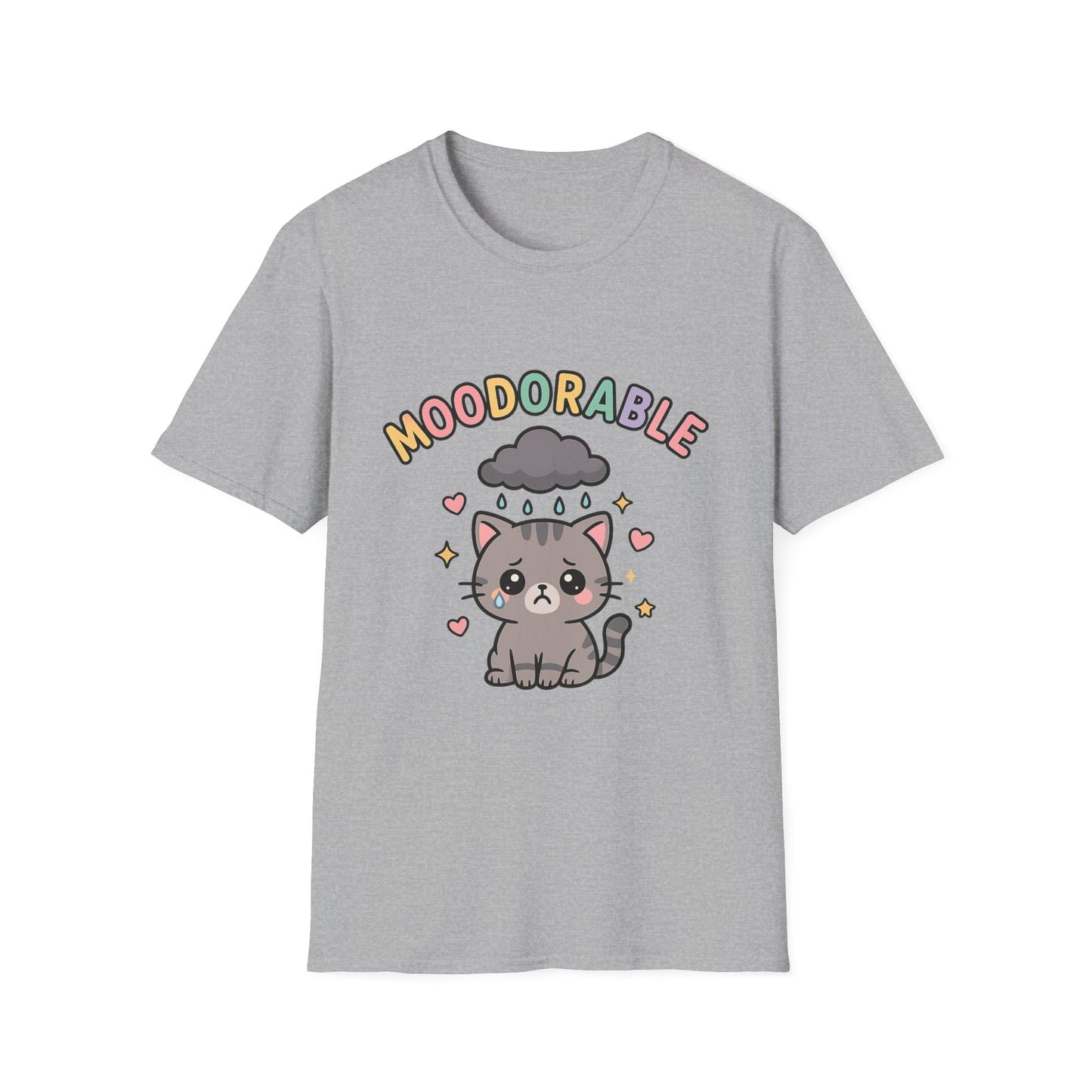 Moodorable Cat Unisex Softstyle T-Shirt - Cute and Playful Animal Graphic Tee for when you're Moody but still Adorable