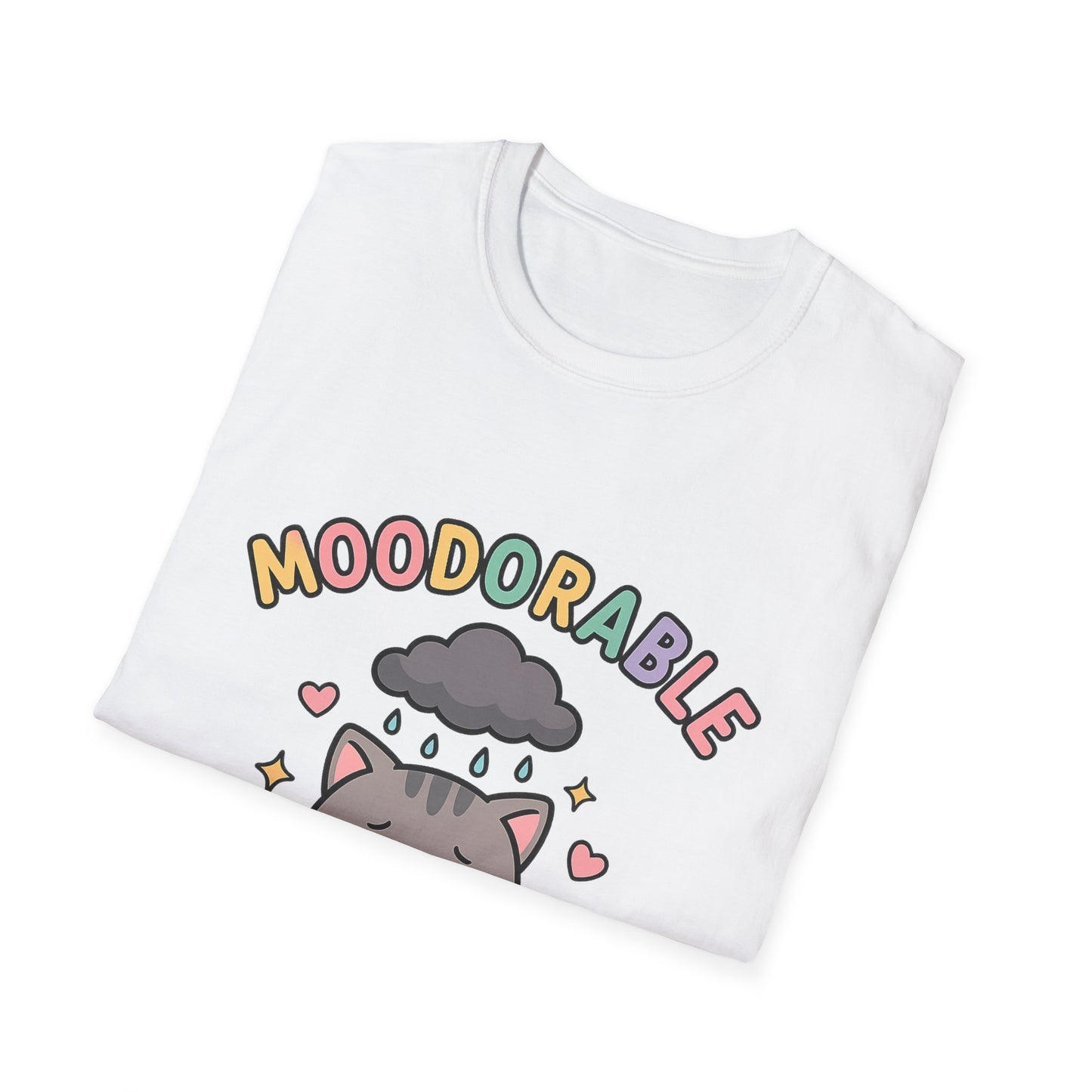 Moodorable Cat Unisex Softstyle T-Shirt - Cute and Playful Animal Graphic Tee for when you're Moody but still Adorable