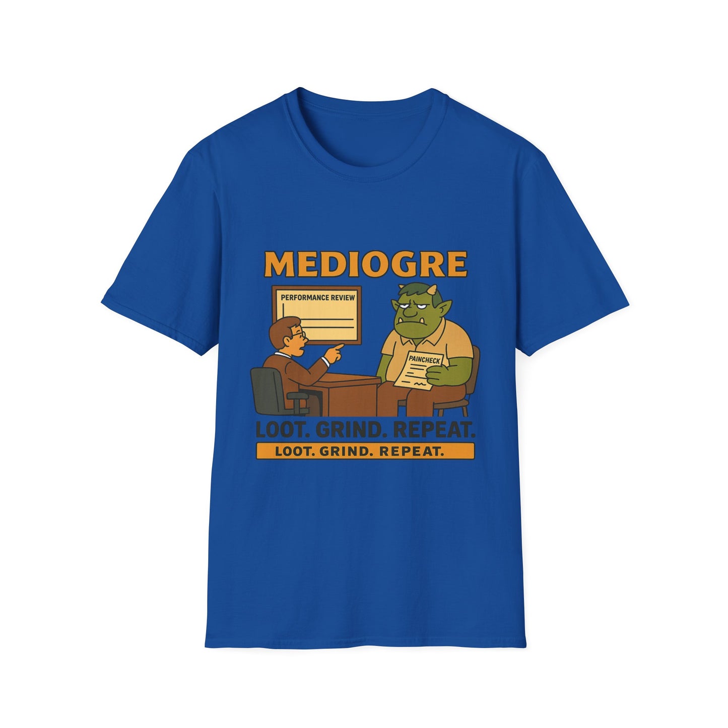 MediOgre – Performance Review Tee Unisex Softstyle T-Shirt