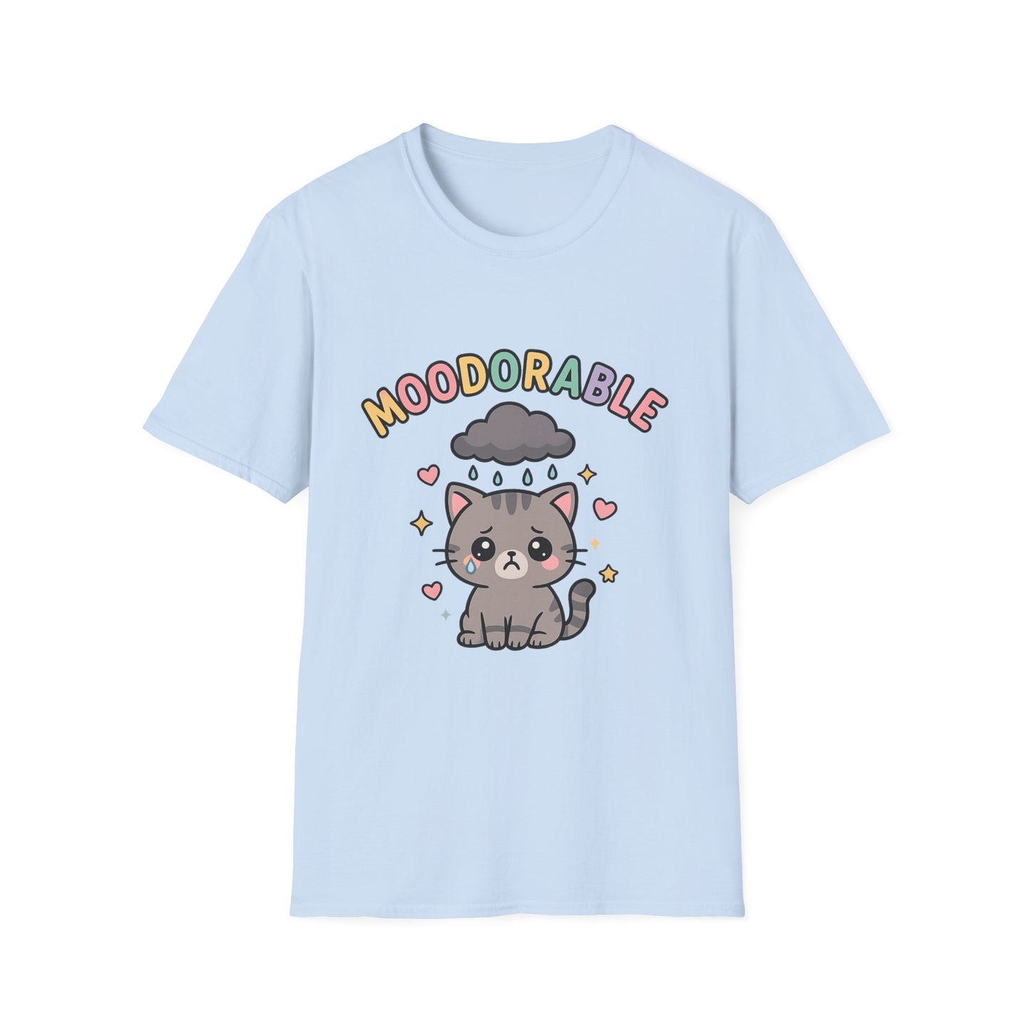 Moodorable Cat Unisex Softstyle T-Shirt - Cute and Playful Animal Graphic Tee for when you're Moody but still Adorable