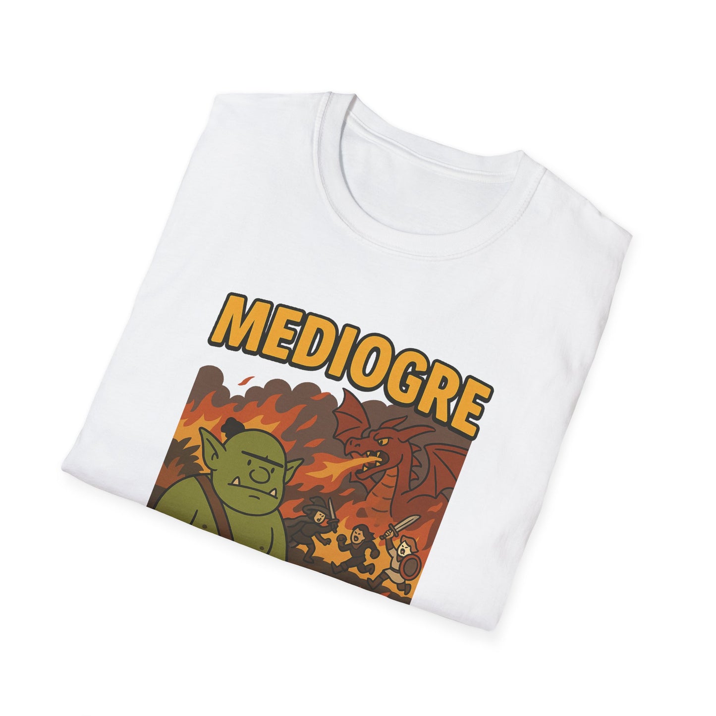 MediOgre – This Is Fine Tee - Funny Fantasy Unisex Softstyle T-Shirt