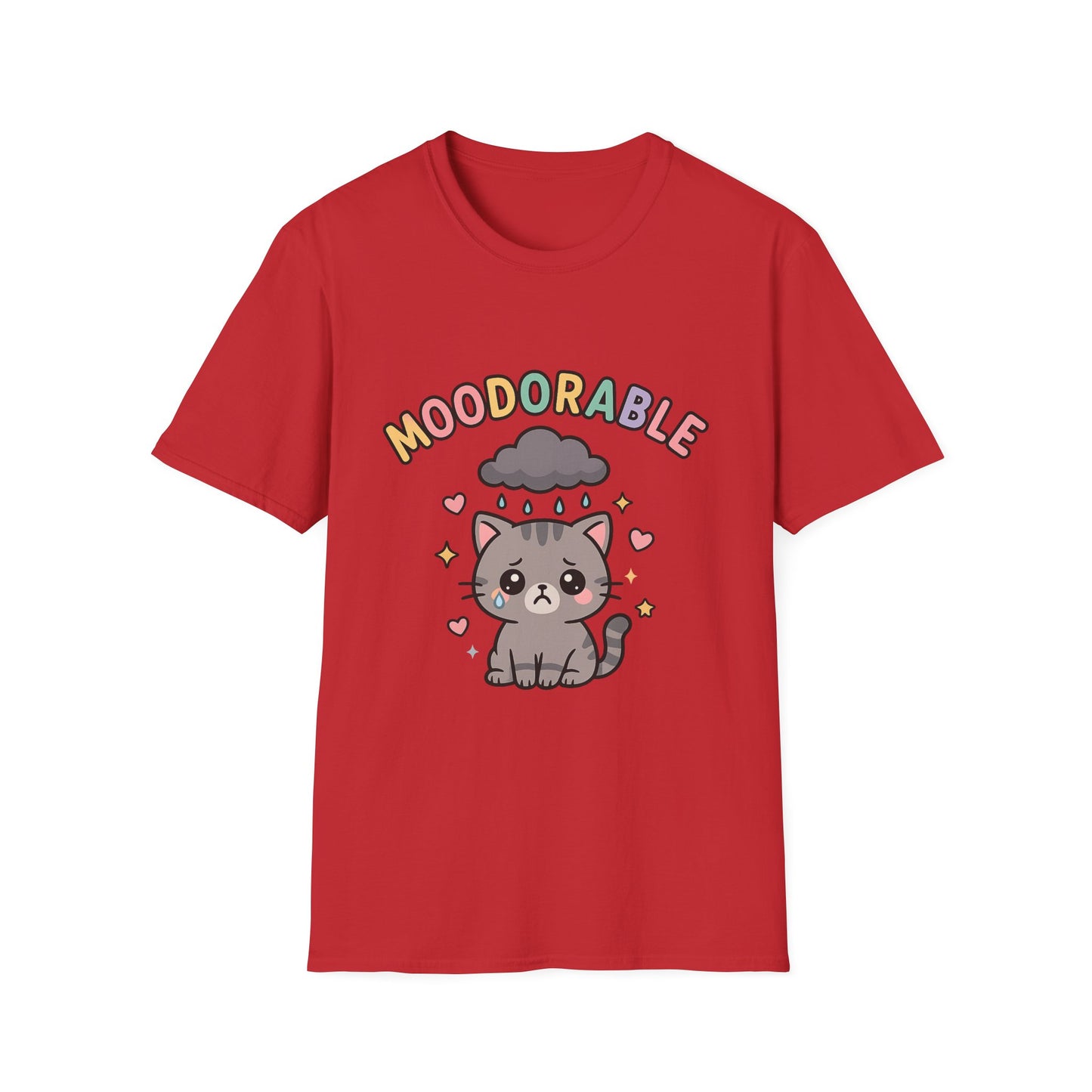 Moodorable Cat Unisex Softstyle T-Shirt - Cute and Playful Animal Graphic Tee for when you're Moody but still Adorable