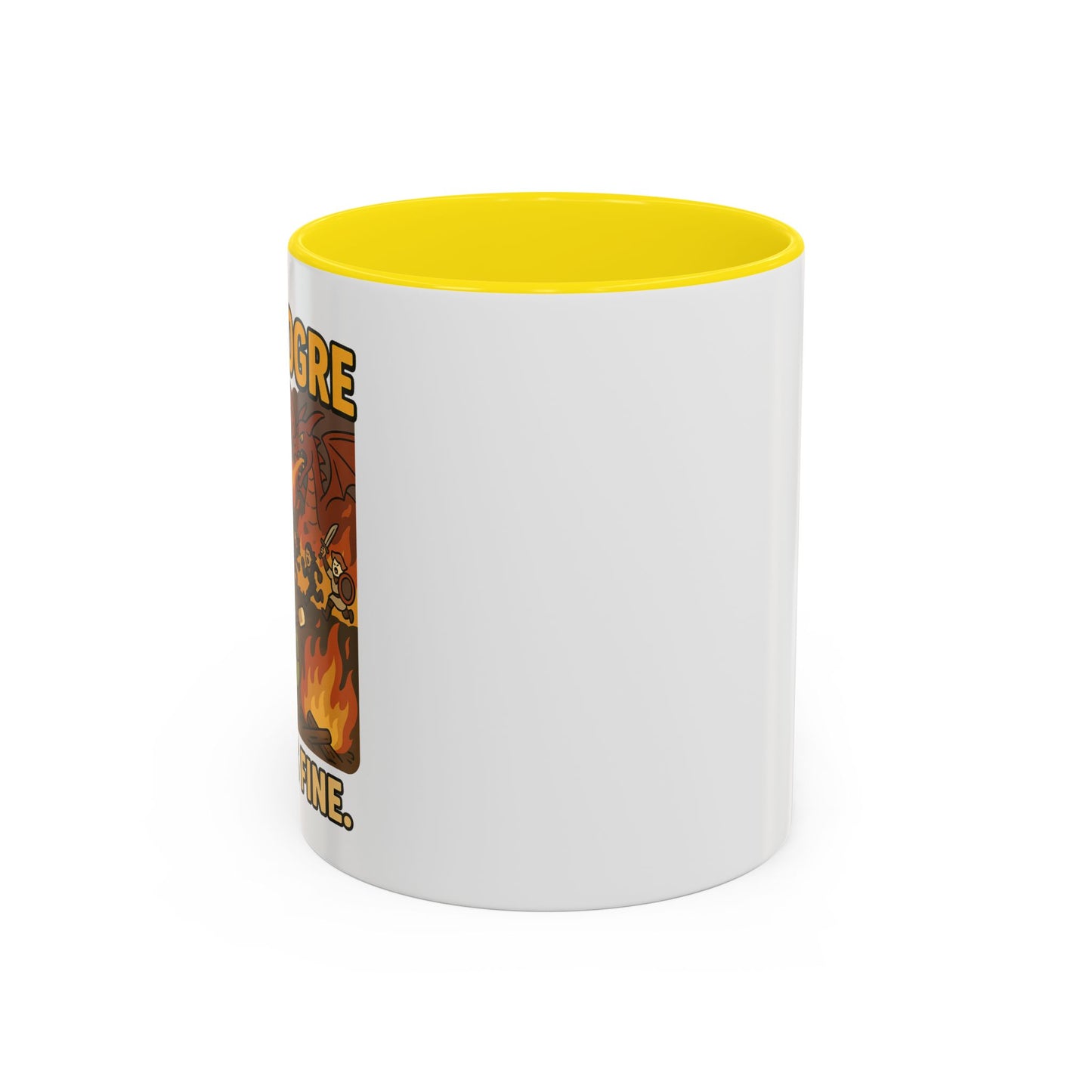 MediOgre – This Is Fine Coffee Mug - 11oz - Perfect for Coffee, Fantasy and Pun Enthusiasts!