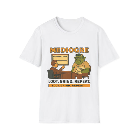 MediOgre – Performance Review Tee Unisex Softstyle T-Shirt