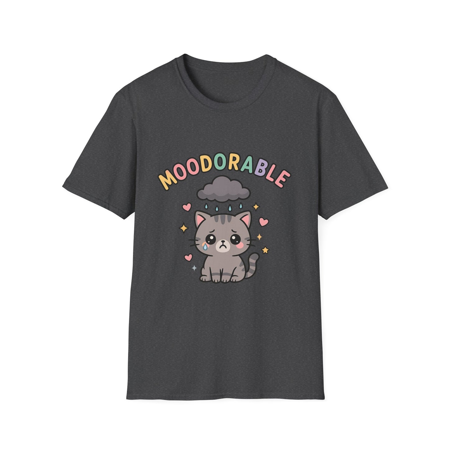 Moodorable Cat Unisex Softstyle T-Shirt - Cute and Playful Animal Graphic Tee for when you're Moody but still Adorable