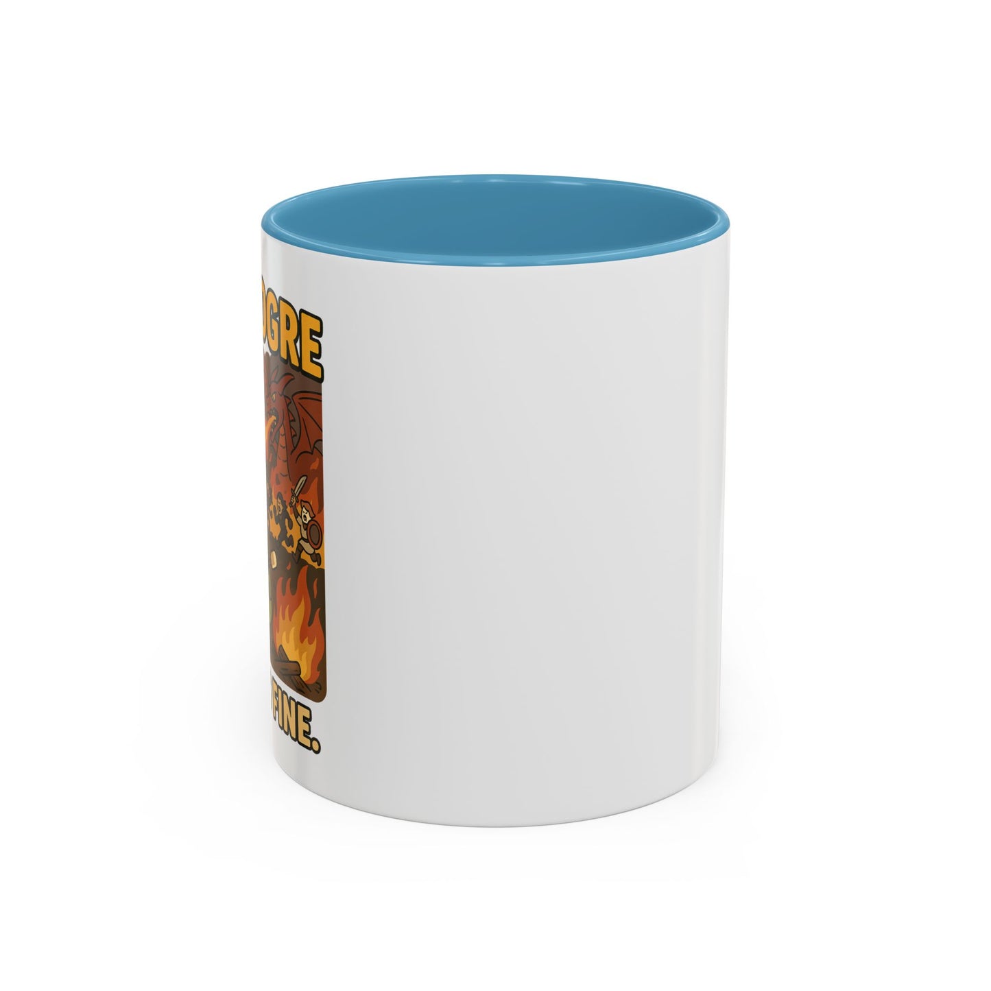 MediOgre – This Is Fine Coffee Mug - 11oz - Perfect for Coffee, Fantasy and Pun Enthusiasts!
