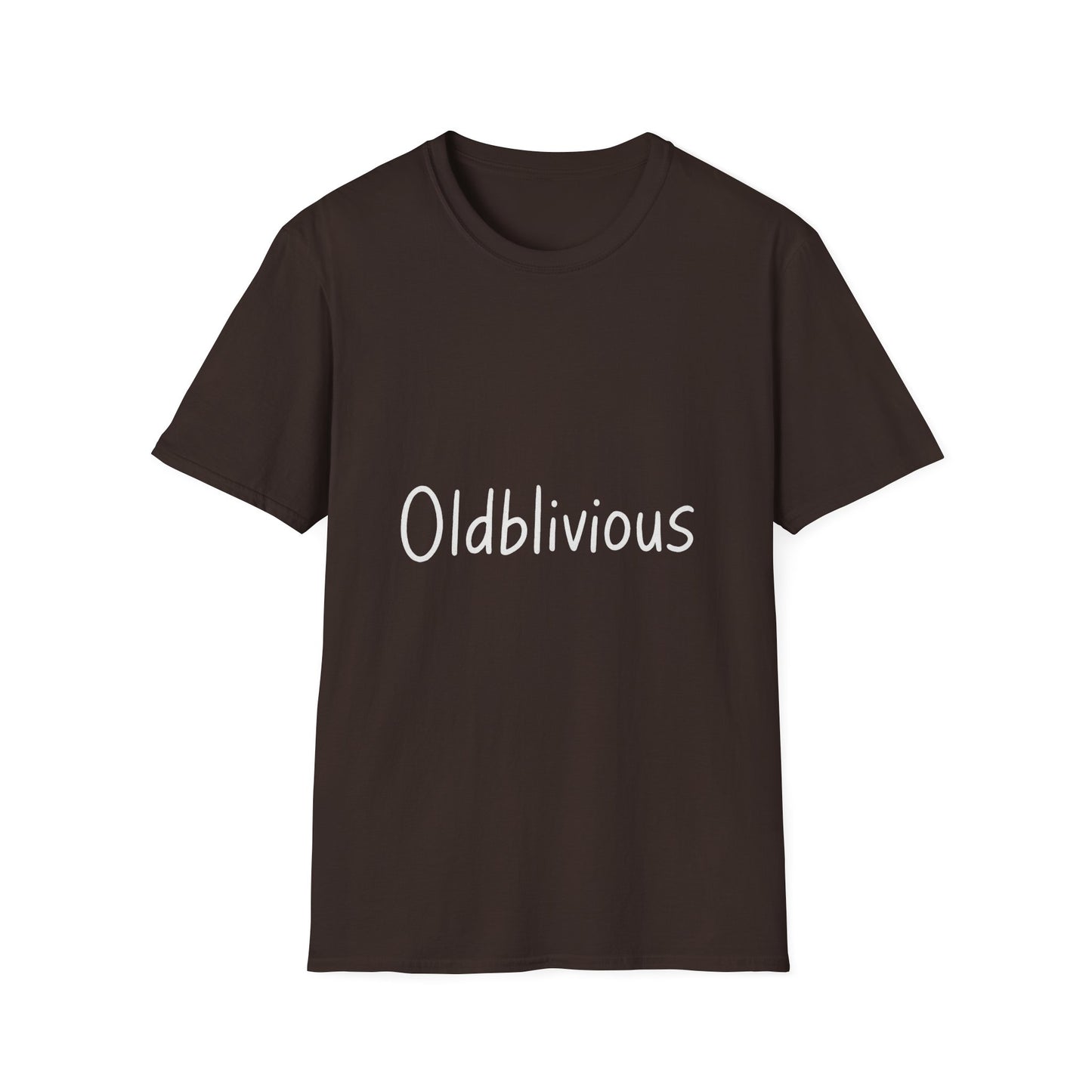 Oldblivious – Funny Handwritten Gag T-Shirt for the Humorously Out-of-Touch