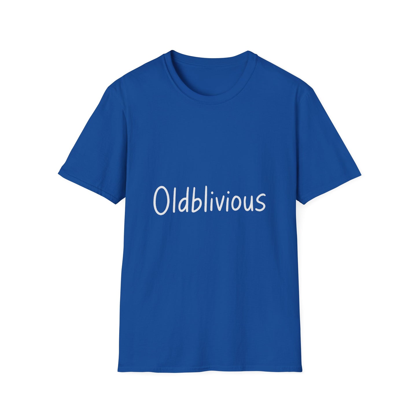 Oldblivious – Funny Handwritten Gag T-Shirt for the Humorously Out-of-Touch