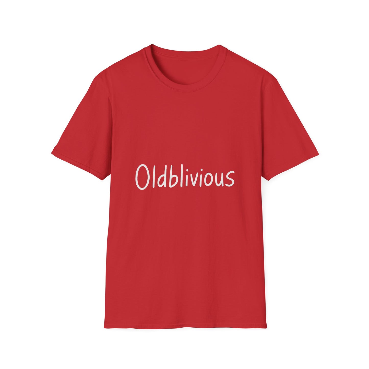 Oldblivious – Funny Handwritten Gag T-Shirt for the Humorously Out-of-Touch