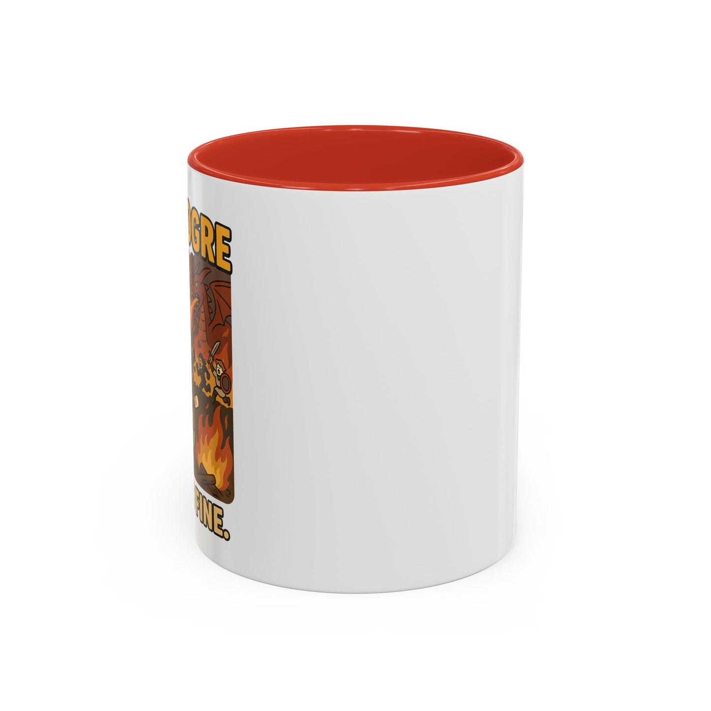 MediOgre – This Is Fine Coffee Mug - 11oz - Perfect for Coffee, Fantasy and Pun Enthusiasts!