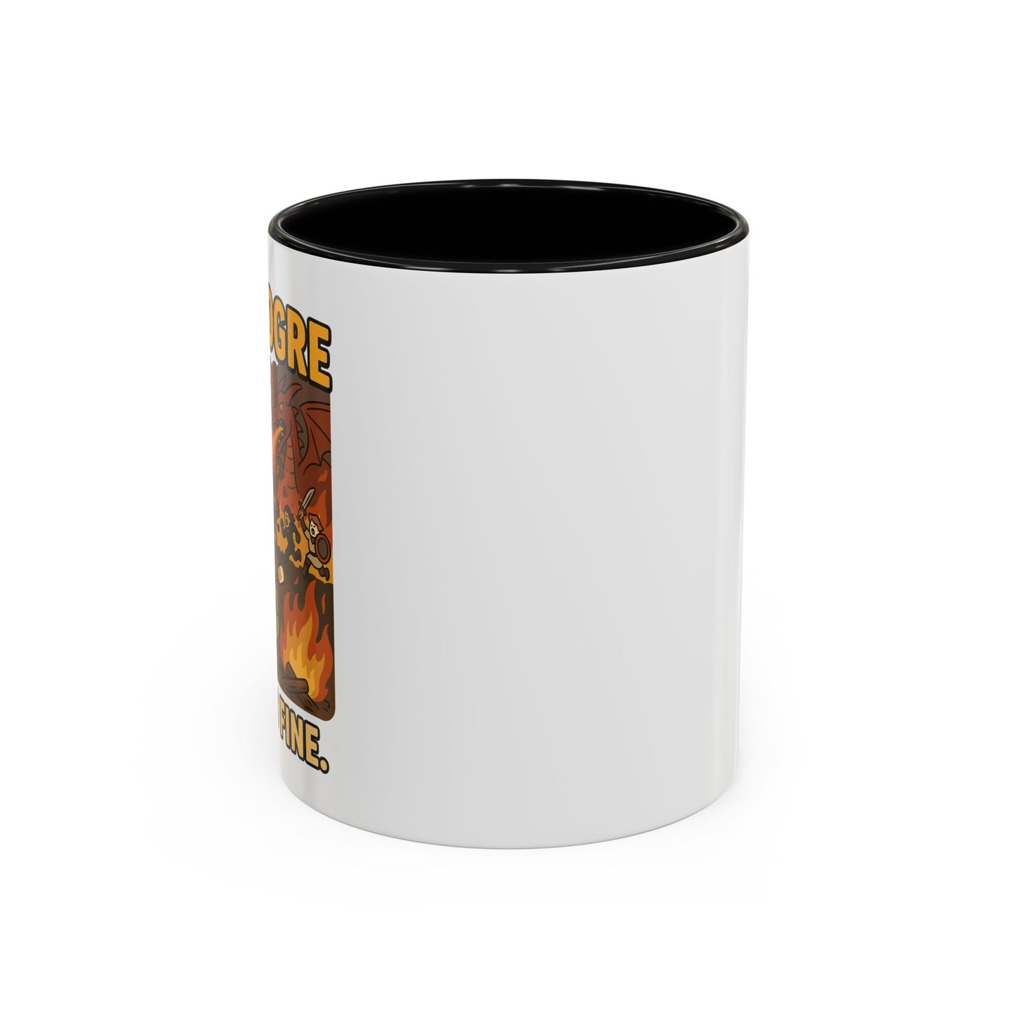 MediOgre – This Is Fine Coffee Mug - 11oz - Perfect for Coffee, Fantasy and Pun Enthusiasts!