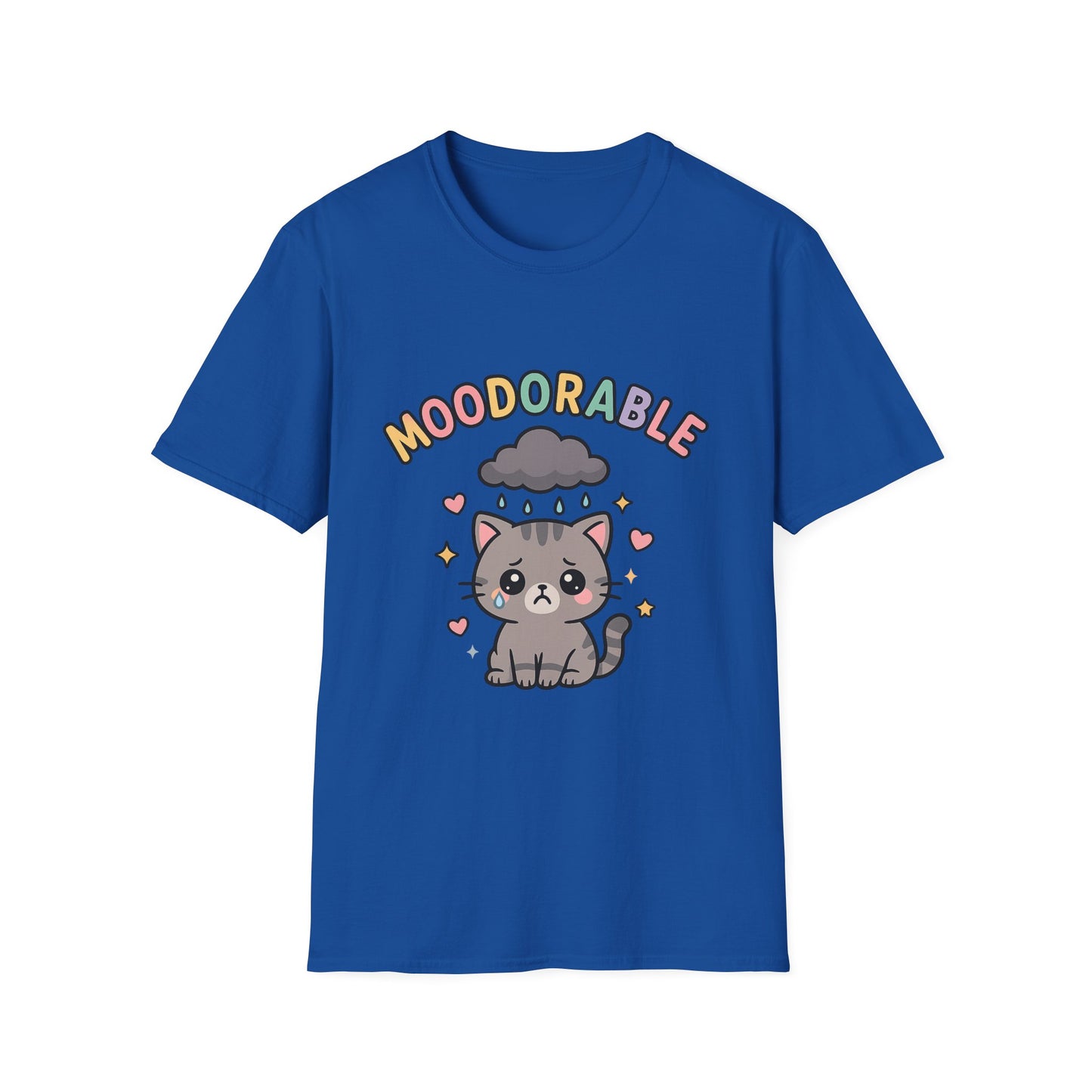 Moodorable Cat Unisex Softstyle T-Shirt - Cute and Playful Animal Graphic Tee for when you're Moody but still Adorable